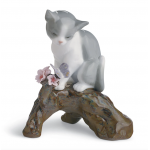 Statua Stagione fiorita Gatto
